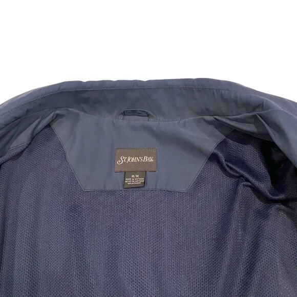 St. Johns Bay Navy Workwear Jacket M w/ Phone Pouch - Picture 3 of 8
